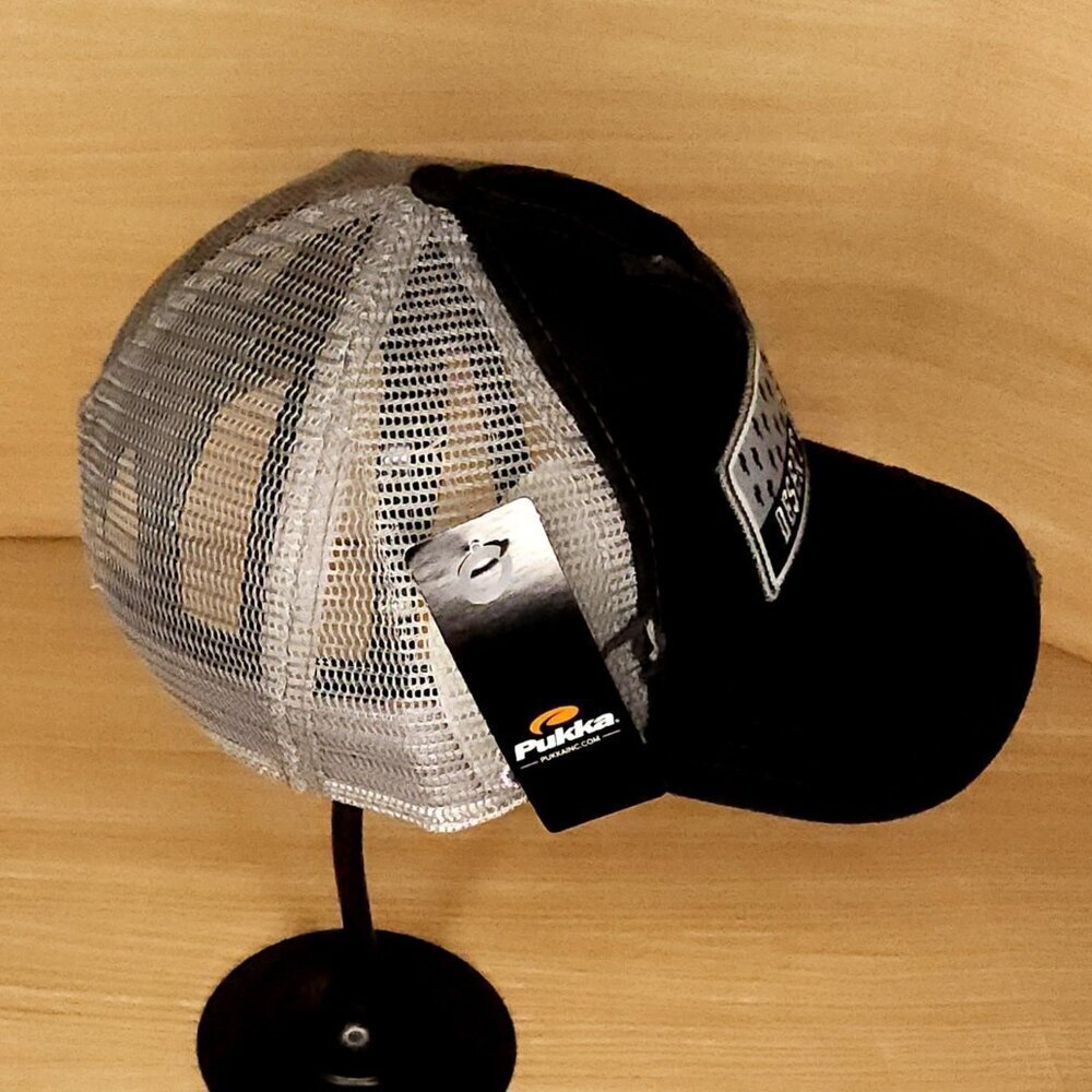 Pukka New Mens Desert Canyon Black Grey Distressed Snap Back Hat - Picture 2 of 5